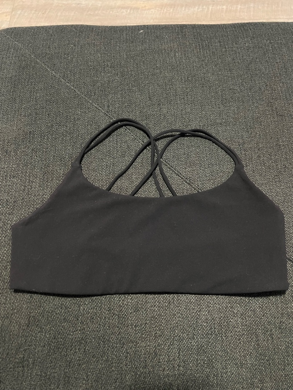 Vuori Black Strappy Sports Bralette